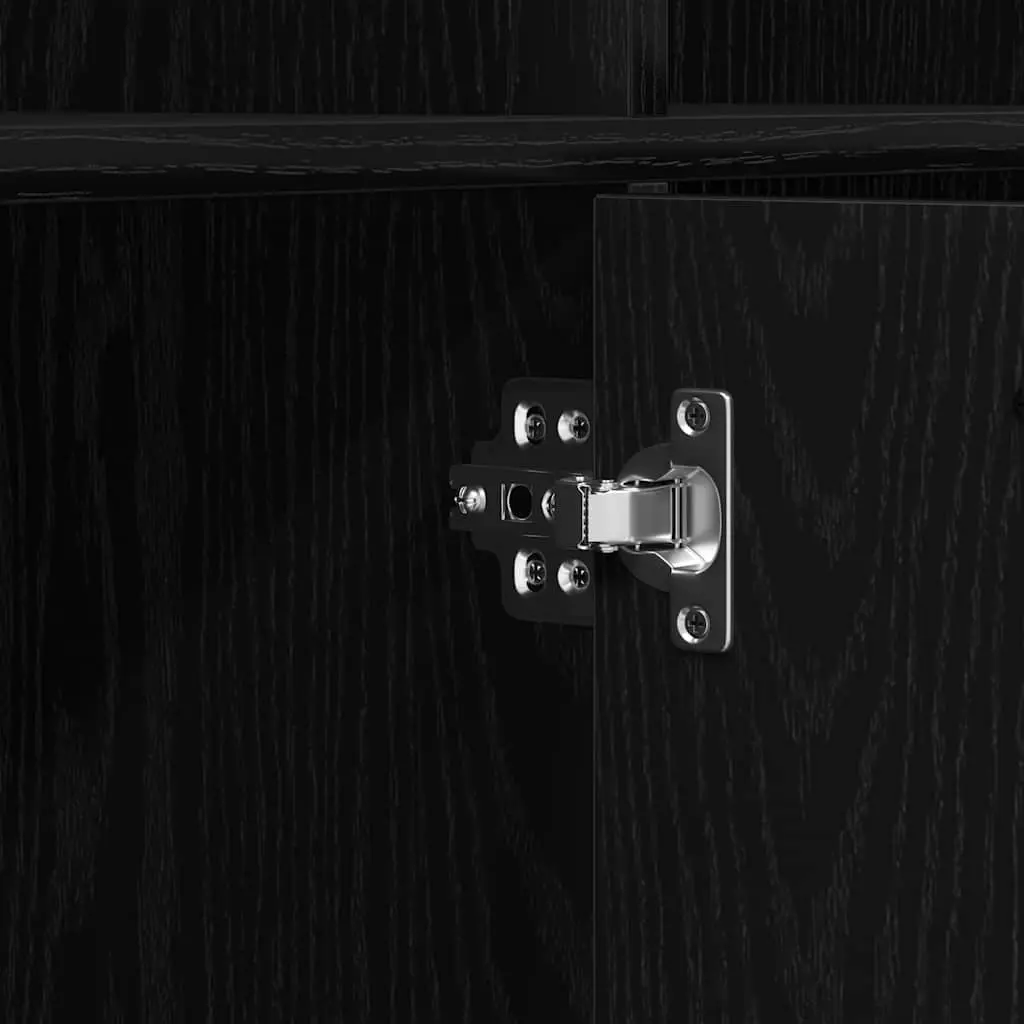Black Oak 7-Compartment Book Cabinet