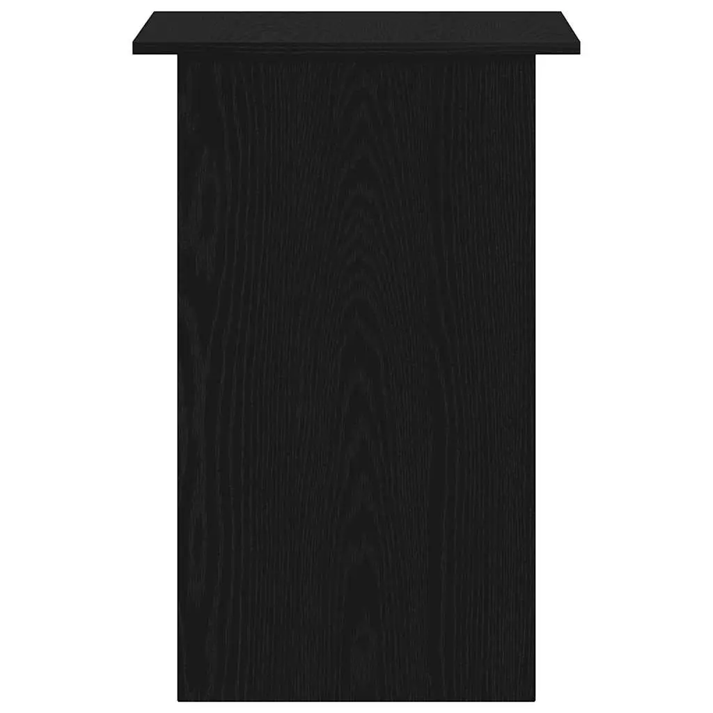 Black Oak Desk 90x50x74cm Office Study Gaming Workspace Engineered Wood Storage