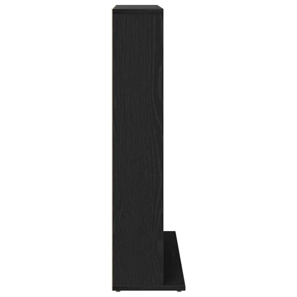 CD Cabinet Black Oak 100x23x89.5cm Media Storage Organiser Unit