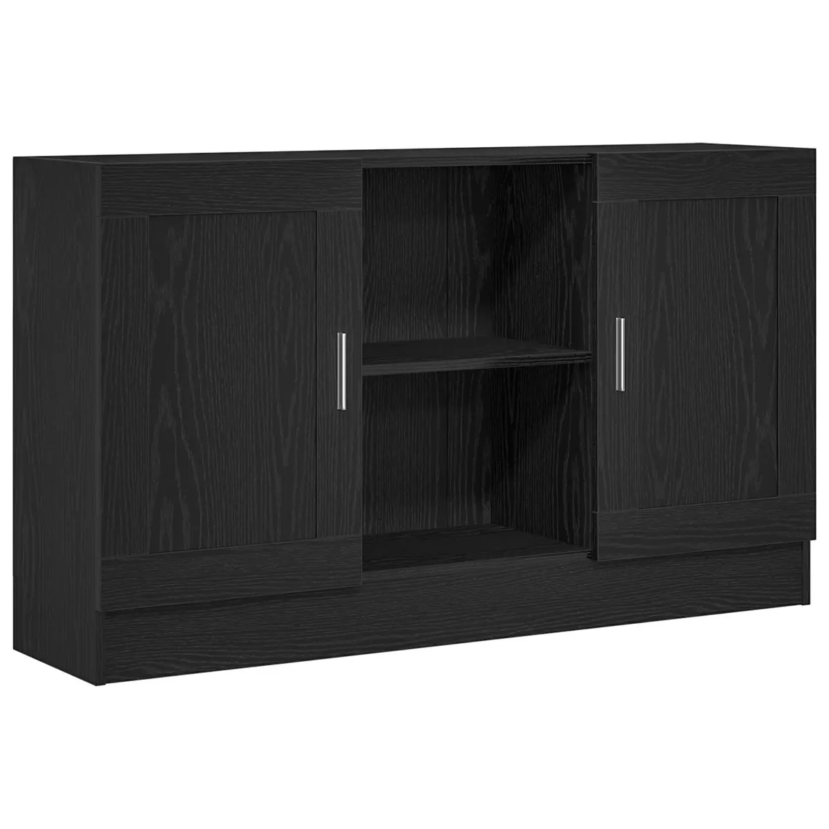 Black Oak Storage Sideboard 120x30.5x70cm