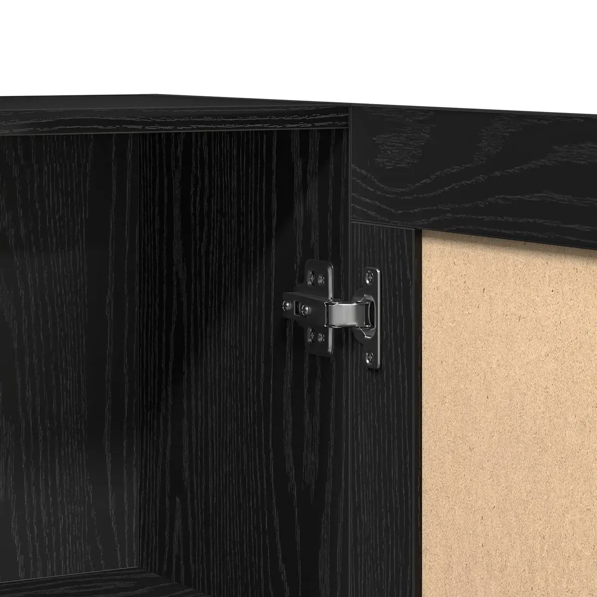 Black Oak Storage Sideboard 120x30.5x70cm