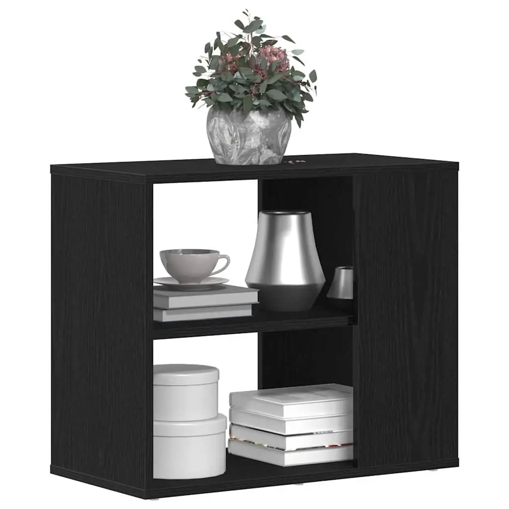 Black Sideboard with Drawer and Shelves