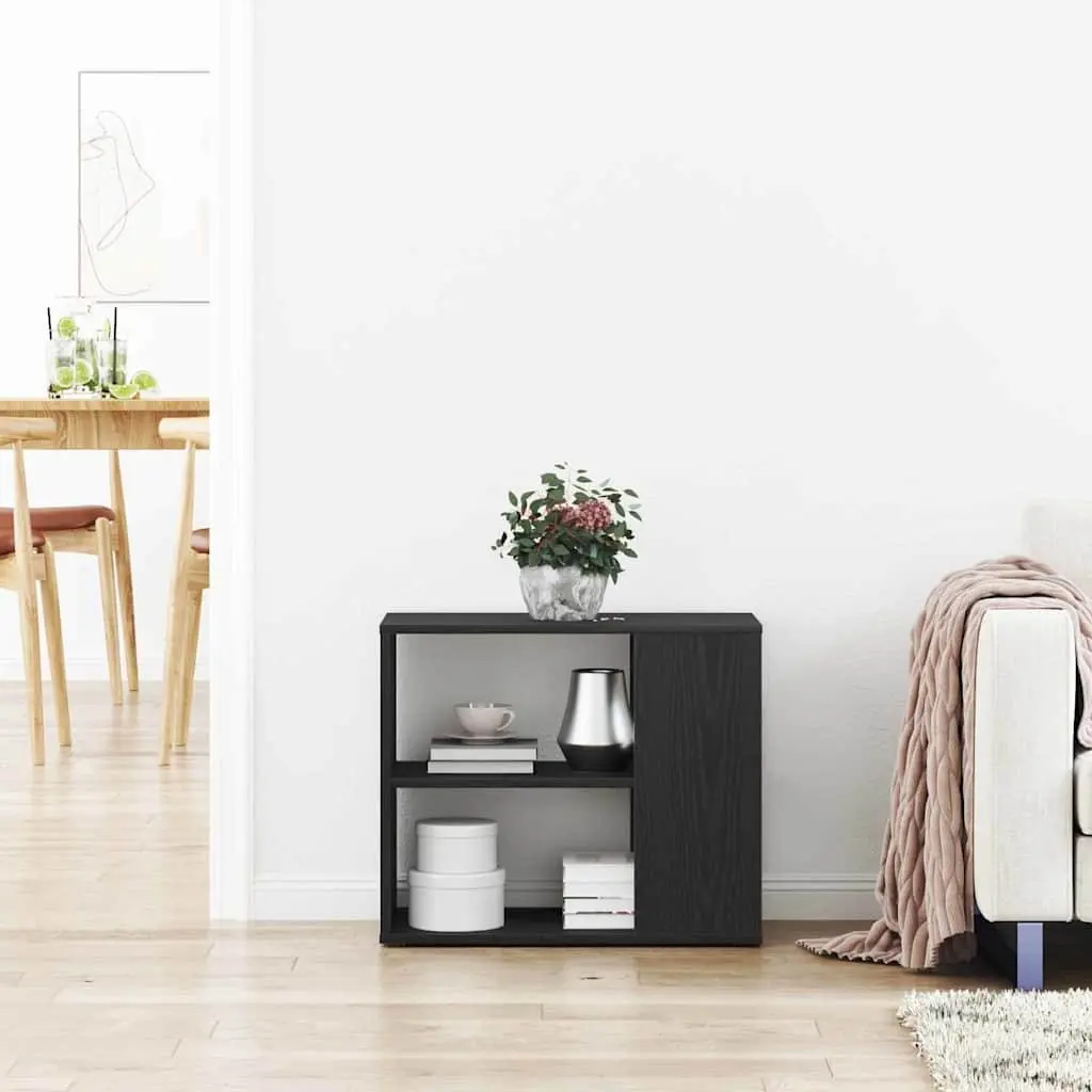 Black Sideboard with Drawer and Shelves
