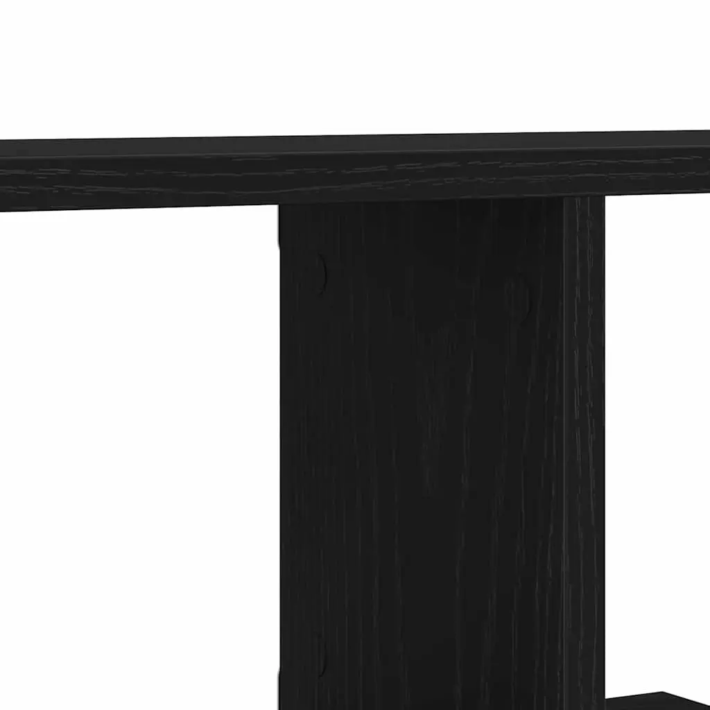 Wall-mounted Shelf Living Room Black Oak 125cm