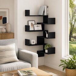 Specifications of Black Oak Wall Shelf Set (2 Pieces)