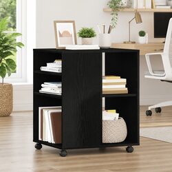 60x53x72.5cm Engineered Wood Storage Cabinet in Black