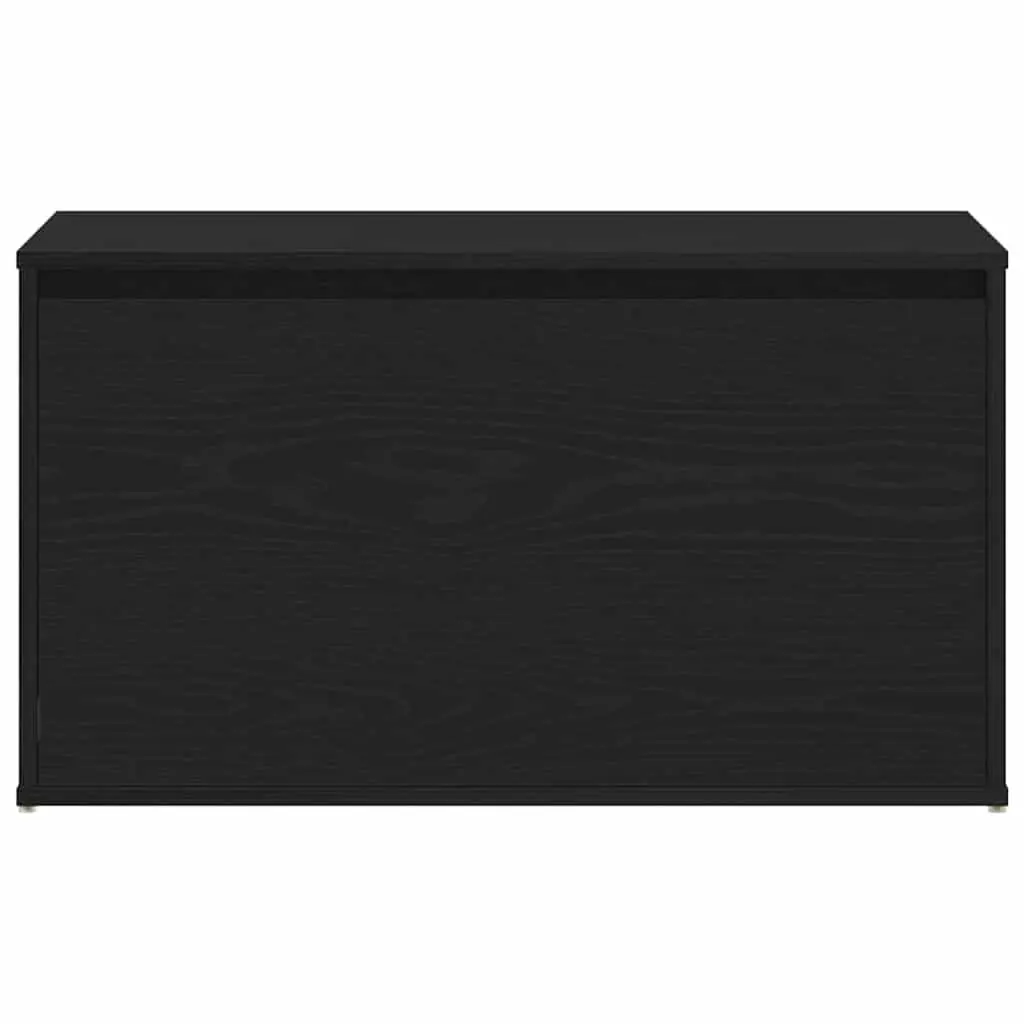 Hall Bench Storage Entryway Seat Black Oak 80x40x45cm Engineered Wood Compact