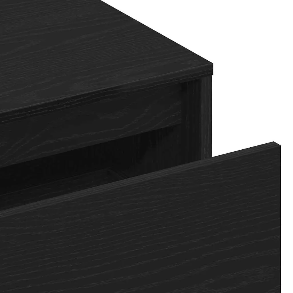 Hall Bench Storage Entryway Seat Black Oak 80x40x45cm Engineered Wood Compact