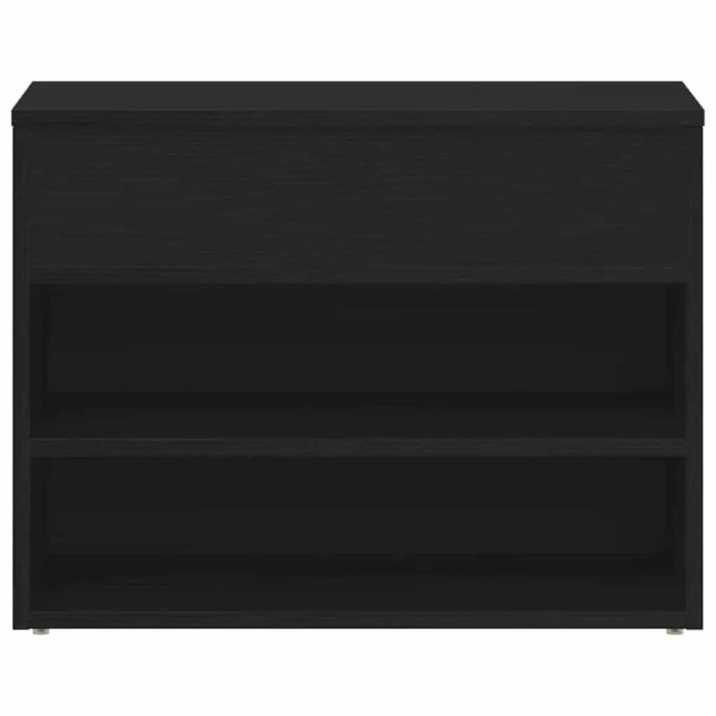 Shoe Bench with Shelf for Hallway 60x30x45cm Black Oak