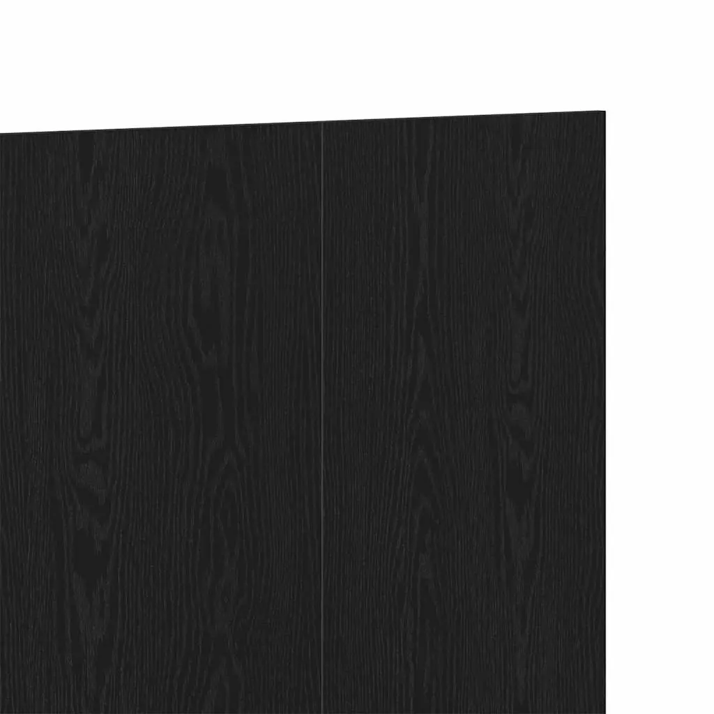 Modern Wall-Mounted Bed Headboard Black Oak Engineered Wood 160cm Bedroom