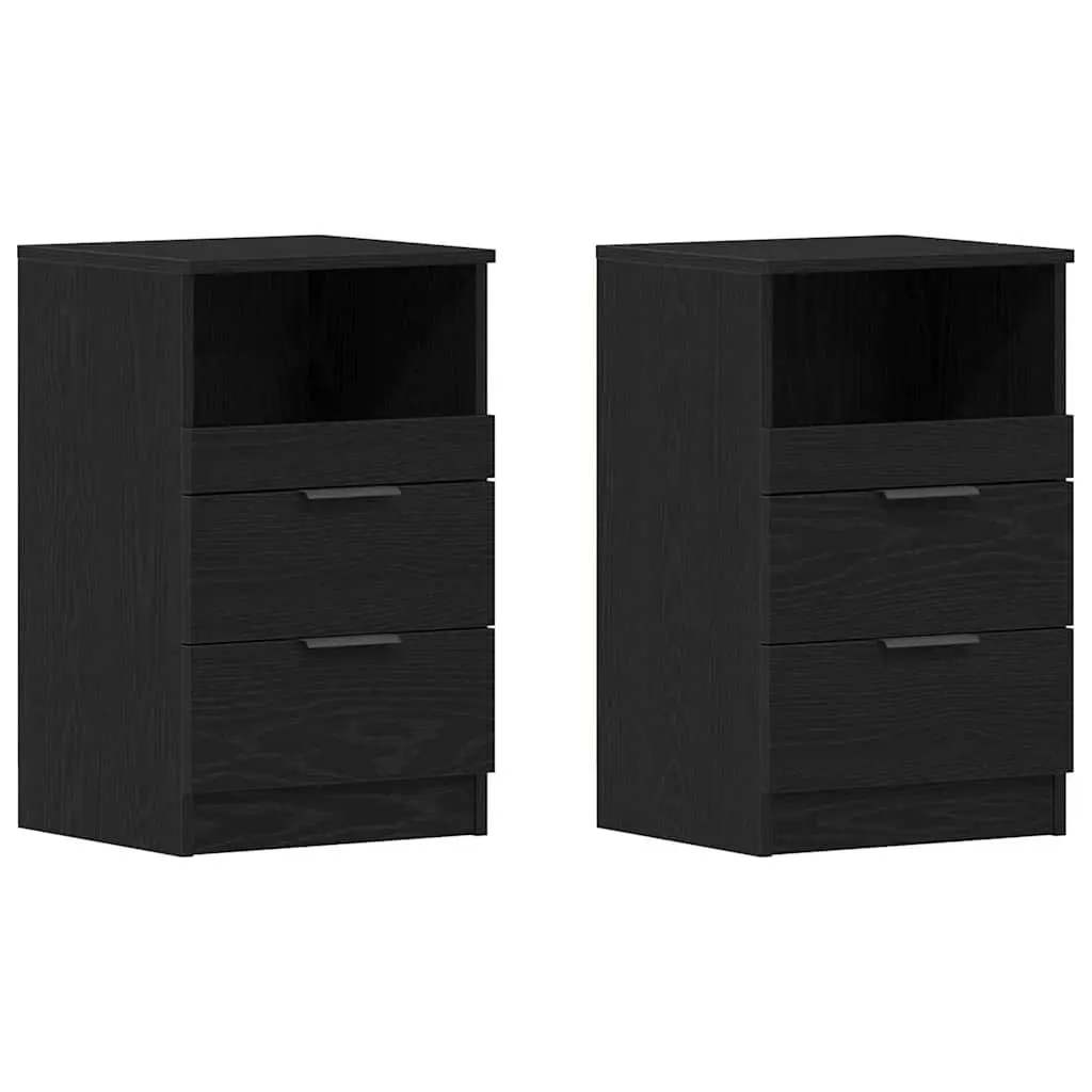 Black Oak Engineered Wood Nightstands