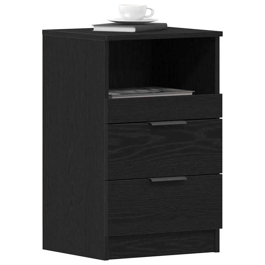 Black Oak Engineered Wood Nightstands