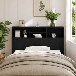 Specifications of Black Oak Wall-Mounted Headboard Cabinet