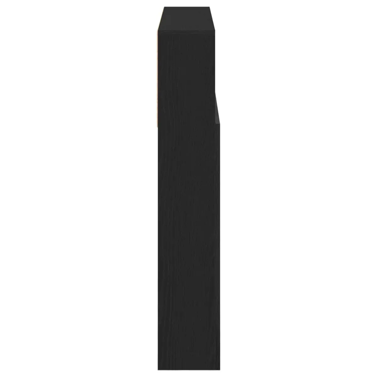 Wall-Mounted Headboard Cabinet Black Oak Modern Bedroom Storage 200 x 19 x 103.5 cm