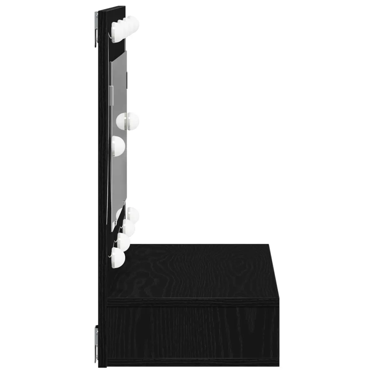 Wall-Mounted Mirror Cabinet Bathroom Vanity Storage Black Oak 90 x 31.5 x 62 cm