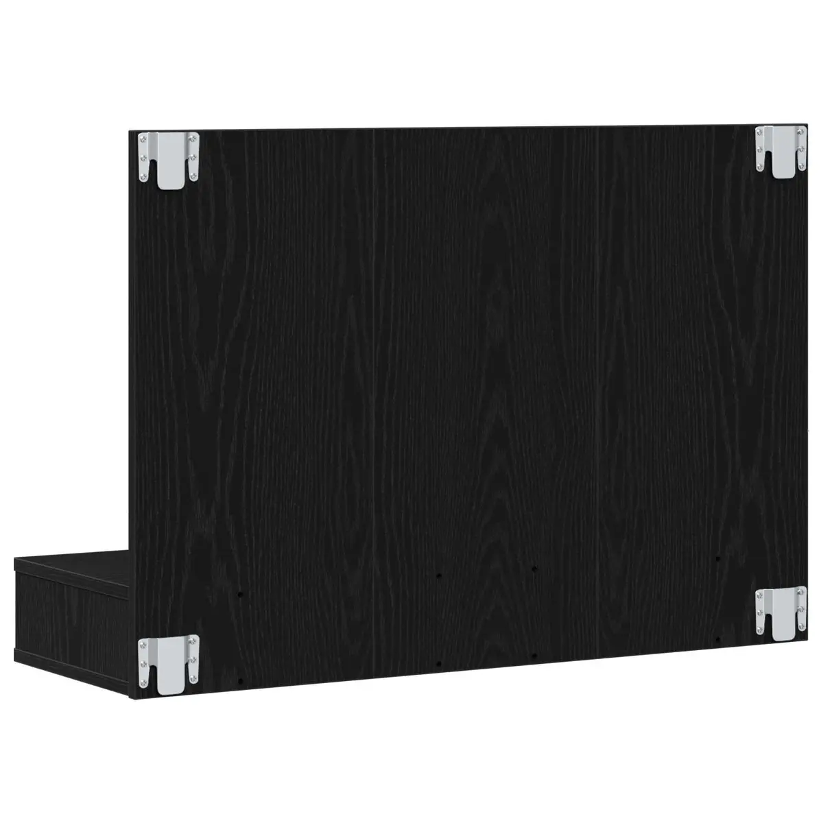 Wall-Mounted Mirror Cabinet Bathroom Vanity Storage Black Oak 90 x 31.5 x 62 cm