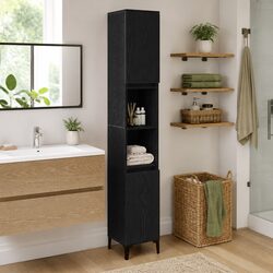 Black Oak Bathroom Vanity Cabinet - 30x30x190cm