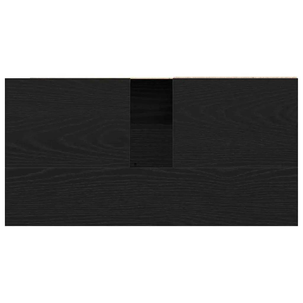 Bathroom Vanity Cabinet Wall-Mounted Storage Unit Black Oak Engineered Wood