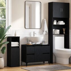 Specifications of the Black Wall-Mounted Bathroom Sink Cabinet