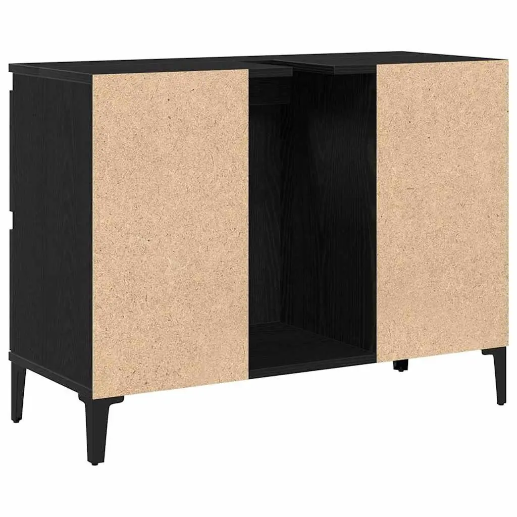 Bathroom Sink Vanity Cabinet Wall-Mounted Storage Organiser Black