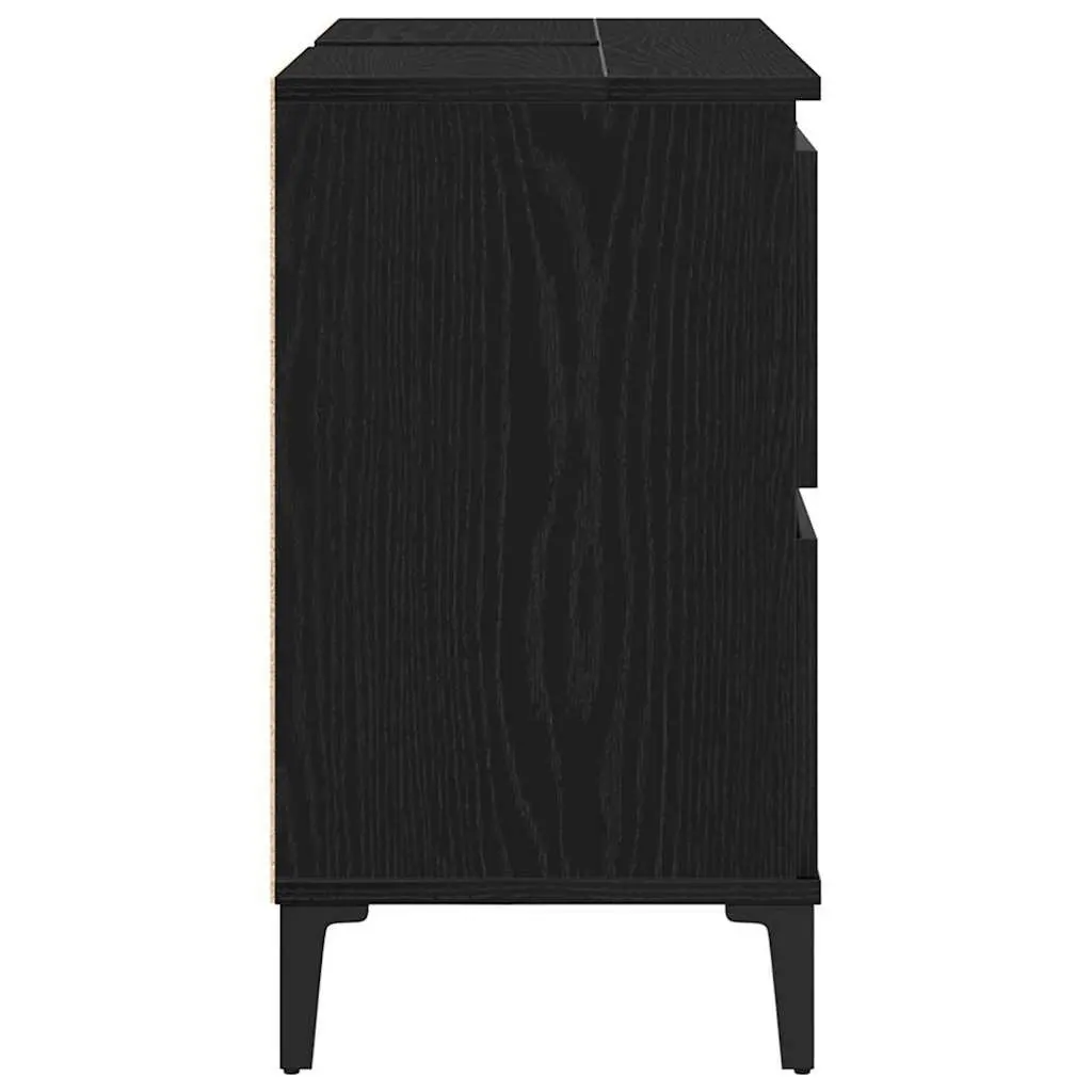 Bathroom Sink Vanity Cabinet Wall-Mounted Storage Organiser Black