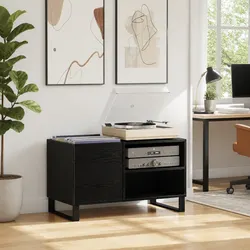 Black Oak Media Storage Cabinet Dimensions and Specs