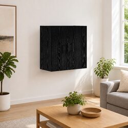 Specifications of Wall-mounted Storage Cabinet in Black Oak