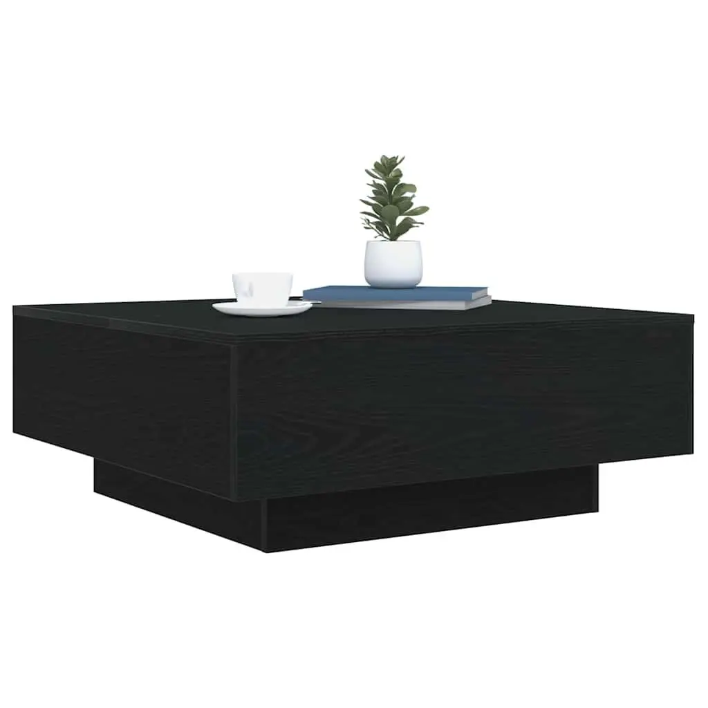 Black Oak LED Coffee Table 80x80x31cm