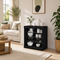 Specifications of Black Oak Sideboard with LED Features