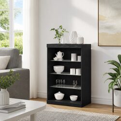 Detailed Specs: LED Sideboard with Glass Shelves