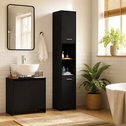 Specifications of Black Oak Engineered Wood Bathroom Cabinet