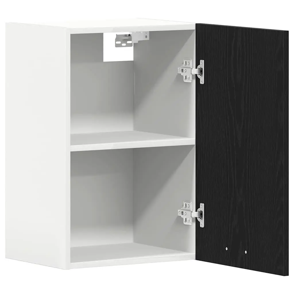 Hanging Kitchen Cabinet Wall-Mounted Storage Black Oak 40x31x60 cm
