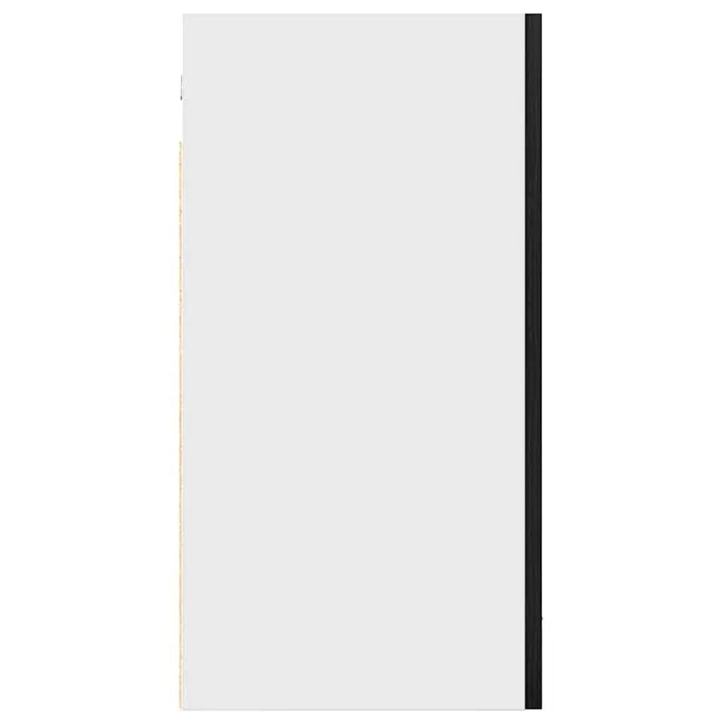 Hanging Kitchen Cabinet Wall-Mounted Storage Black Oak 40x31x60 cm