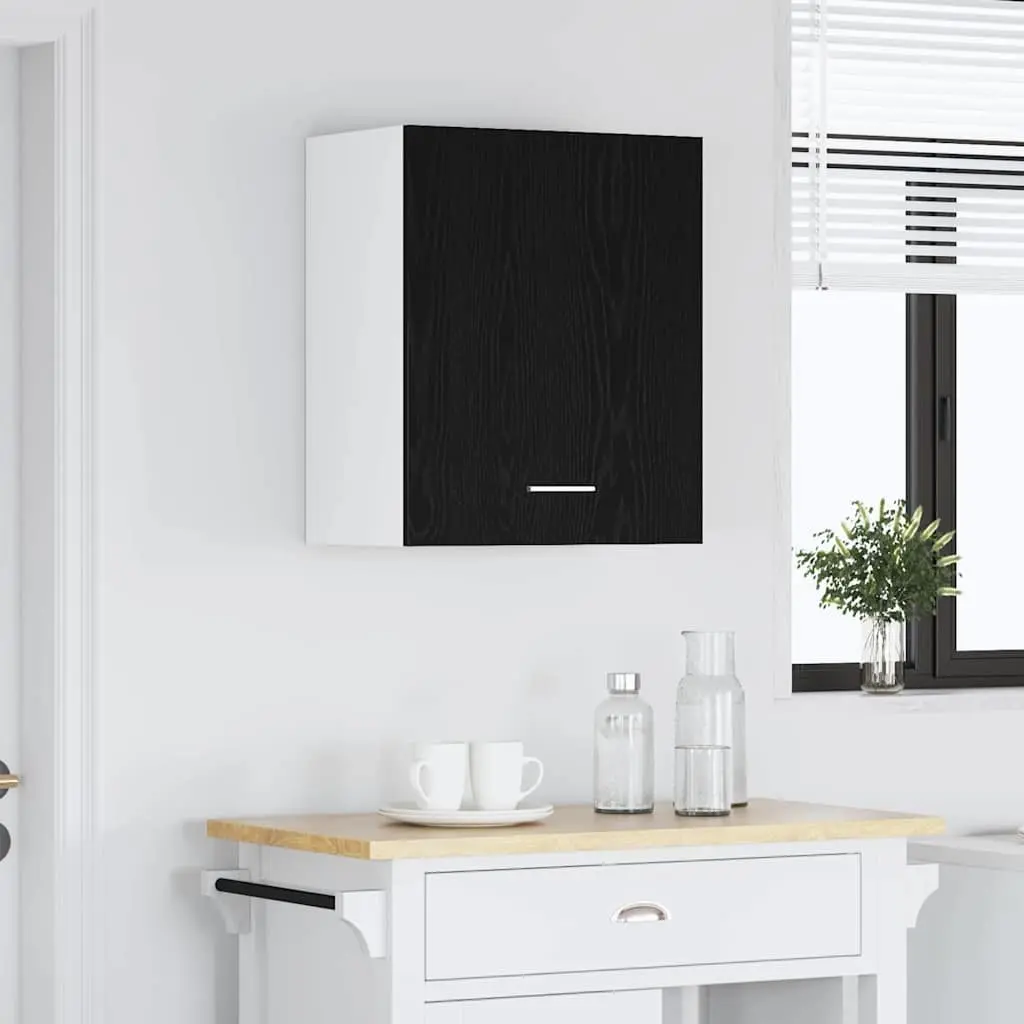 Hanging Cabinet Kitchen Storage Black Oak 50 x 31 x 60 cm Engineered Wood