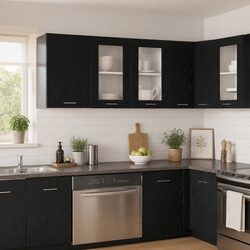 Specifications of Black Oak Hanging Kitchen Cabinet