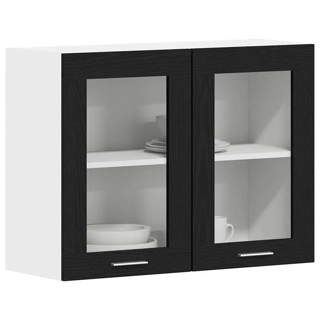 Black Oak Hanging Kitchen Cabinet