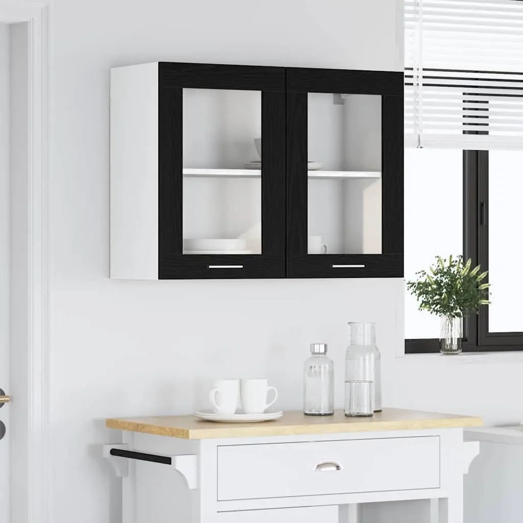 Black Oak Hanging Kitchen Cabinet