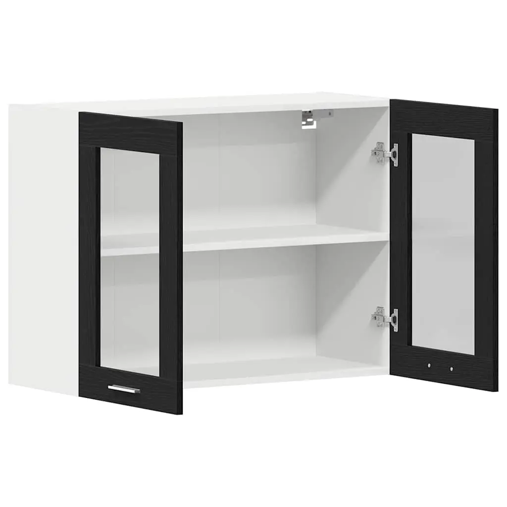Black Oak Hanging Kitchen Cabinet