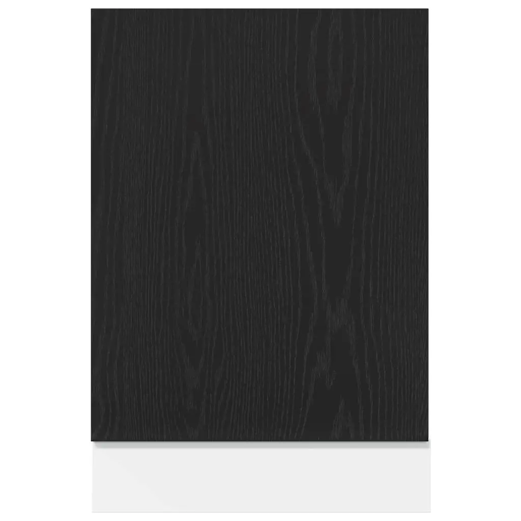 Dishwasher Panel Kitchen 45x1.5x67cm Black Oak Engineered Wood Cabinet Front