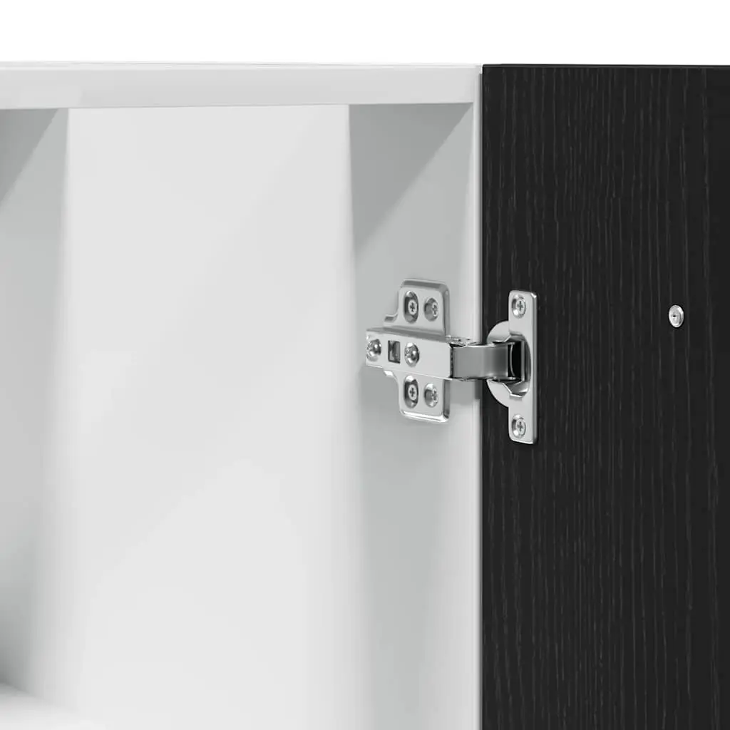 Black Oak Engineered Wood Bottom Storage Cabinet for Kitchen 60x46x81.5cm