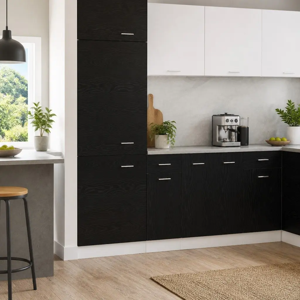 Black Oak Kitchen Cabinet 30 x 46 x 81.5 cm