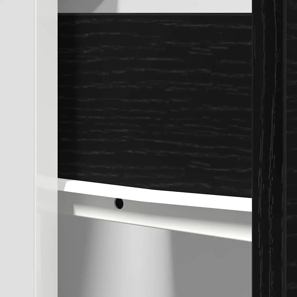 Kitchen Cabinet Hanging Storage Black Oak 30 x 46 x 81.5 cm Modern Design