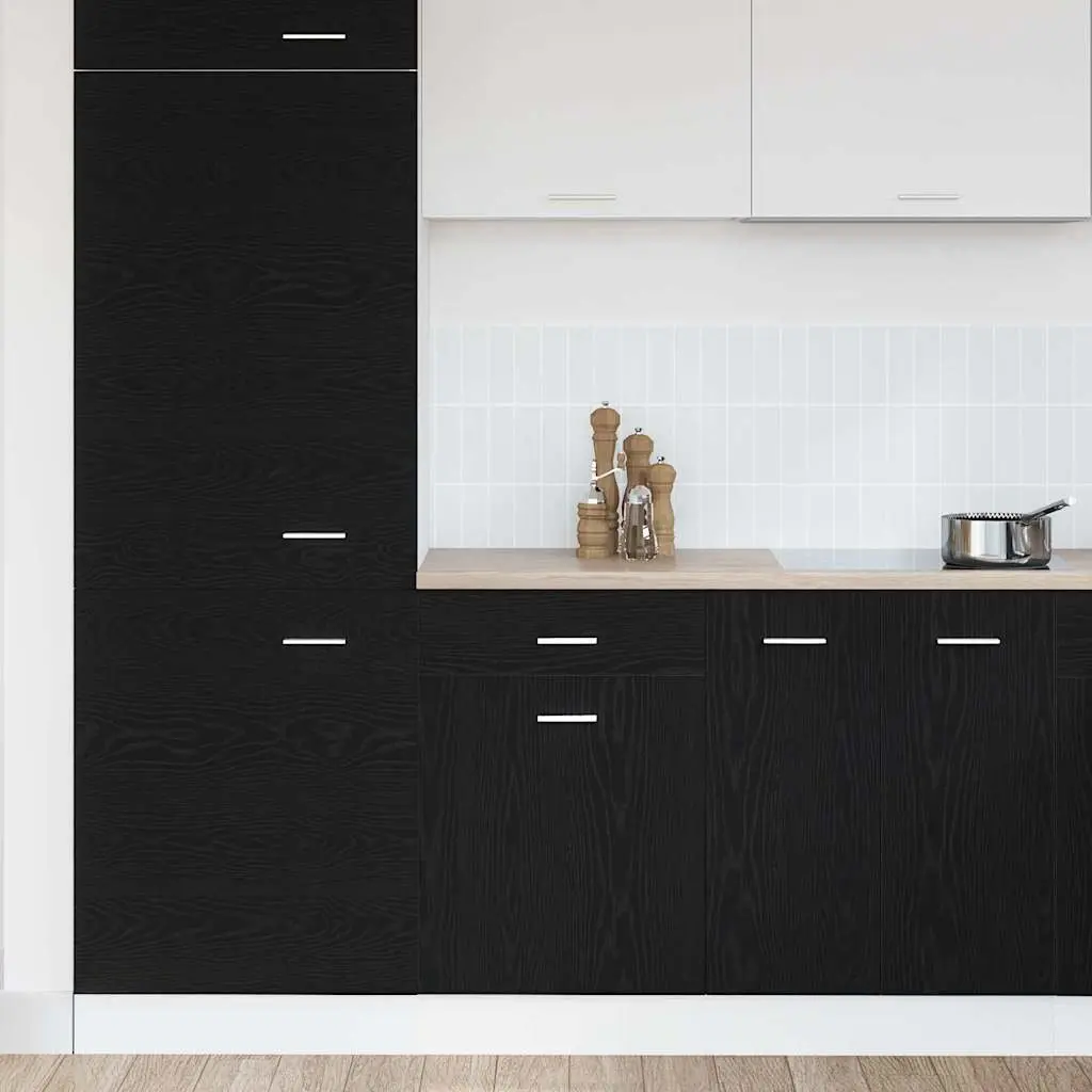 Engineered Wood Hanging Kitchen Cabinet in Black Oak