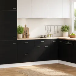 Black Oak Hanging Kitchen Cabinet, 60x46x81.5cm