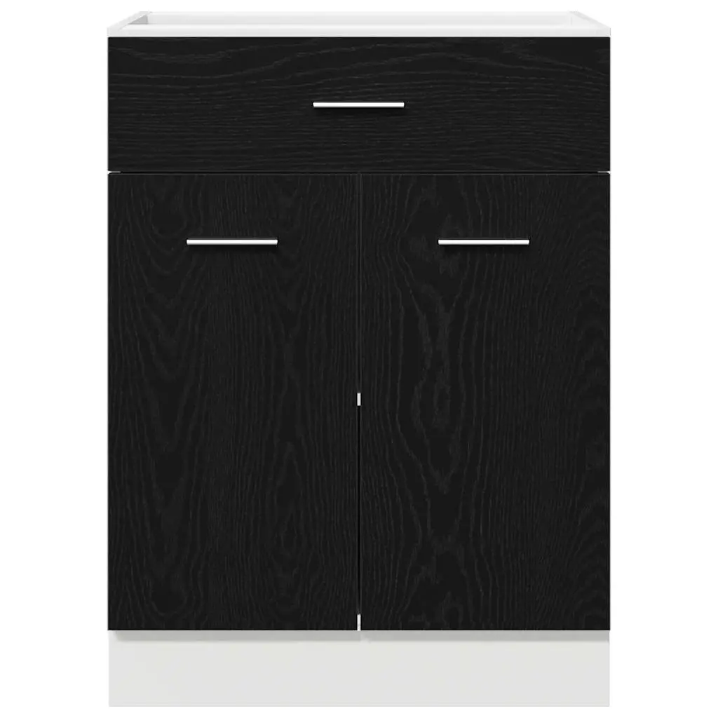 Black Oak Hanging Kitchen Cabinet, 60x46x81.5cm