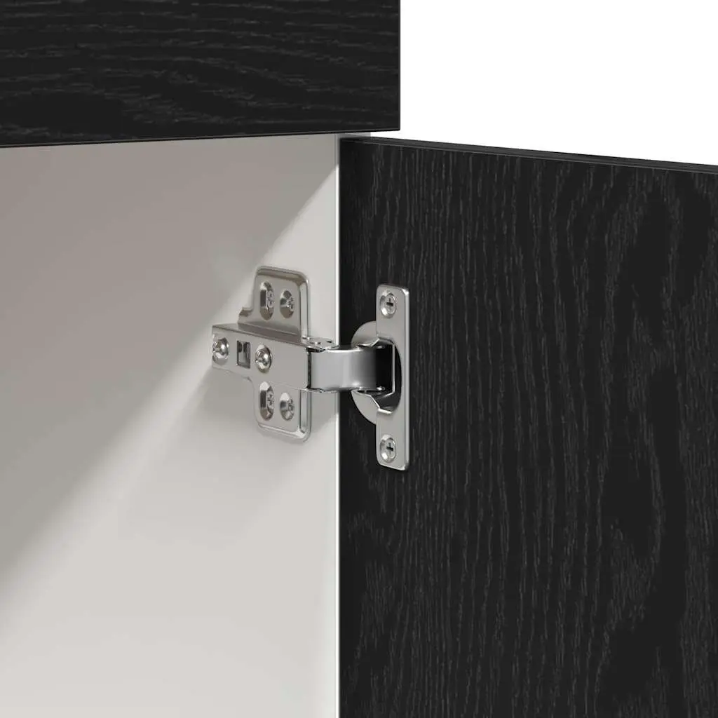 Black Oak Hanging Kitchen Cabinet, 60x46x81.5cm