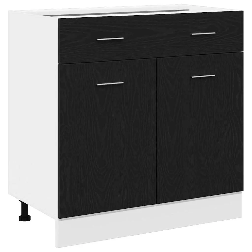 Hanging Cabinet Black Oak Modern Kitchen