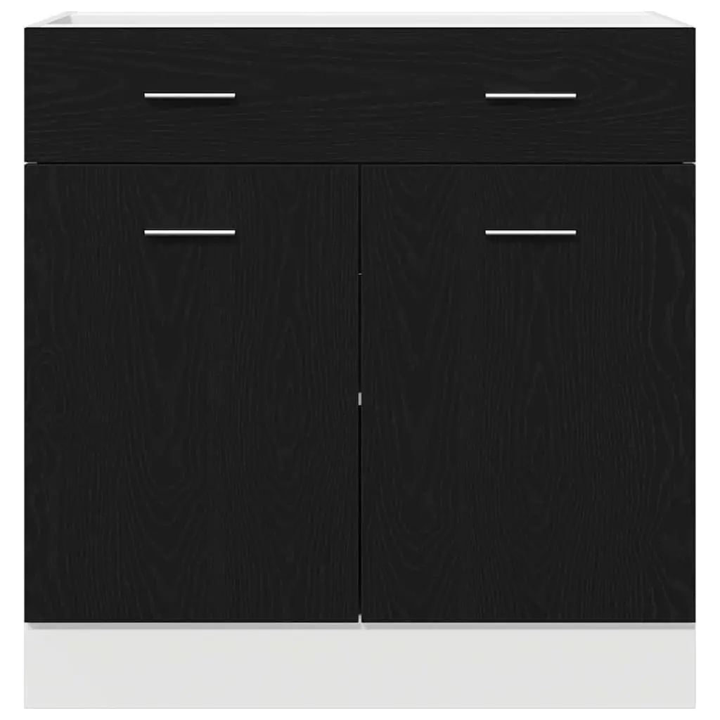 Hanging Cabinet Black Oak Modern Kitchen