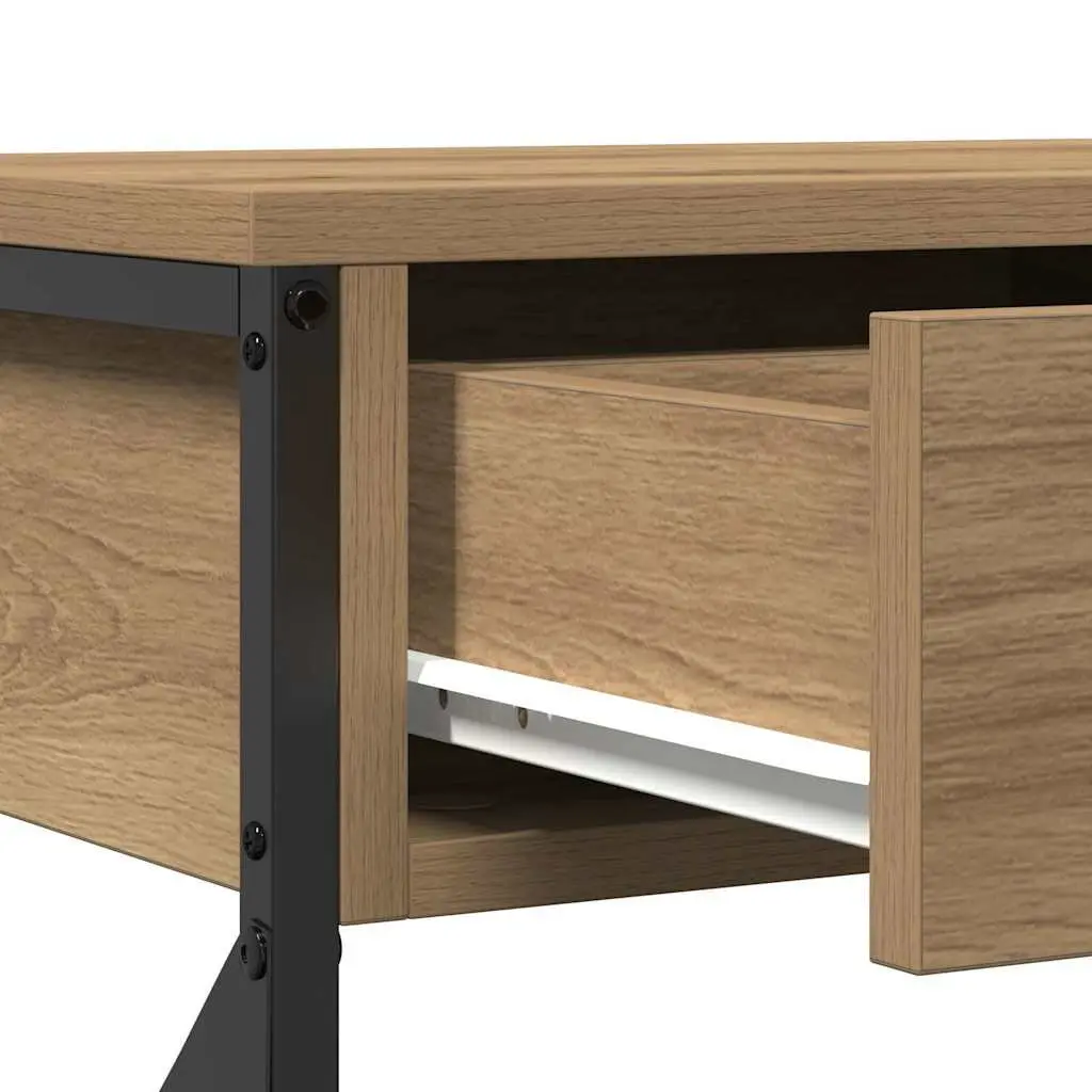 Rustic Wooden End Table Console