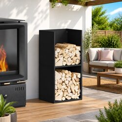 Firewood Rack Specifications: 40x30x80 cm Black Steel Holder